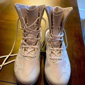 Under Armour White Football Cleats 10